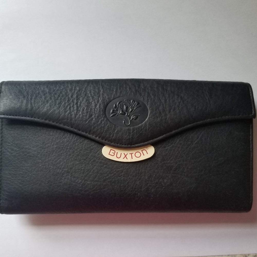Buxton Black Cowhide Leather wallet